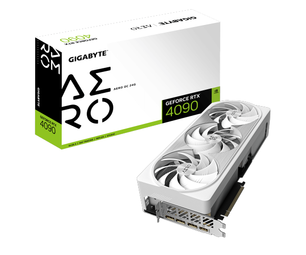 כרטיס מסך Gigabyte GeForce RTX 4090 AERO OC 24GD White